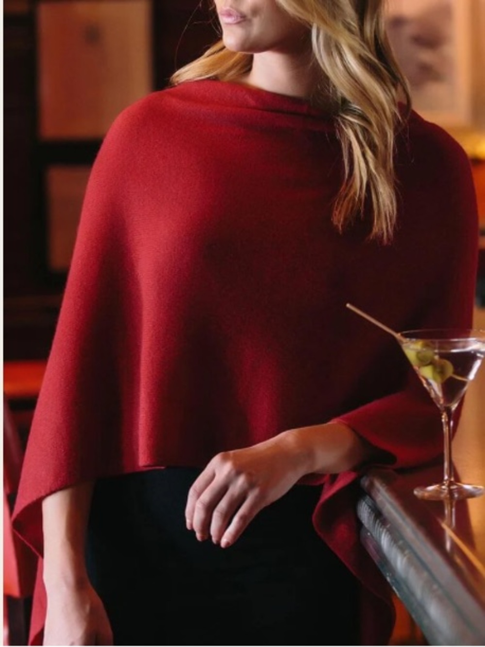 Claudia Nichole Cashmere Dress Topper Poncho